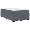 vidaXL Cadre de lit avec matelas Gris fonc&eacute; 120 x 190 cm tissu