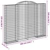 vidaXL Paniers &agrave; gabions arqu&eacute;s 9 pcs 300x30x220/240 cm fer galvanis&eacute;