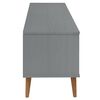vidaXL Meuble TV MOLDE Gris 158x40x49 cm Bois de pin massif