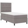 vidaXL Lit &agrave; ressorts avec matelas Taupe 80 x 200 cm tissu