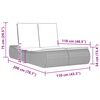 vidaXL Chaise longue double avec coussins marron r&eacute;sine tress&eacute;e