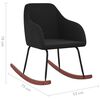 vidaXL Chaise &agrave; bascule Noir Velours