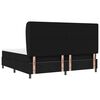 vidaXL Lit &agrave; ressorts avec matelas Noir 200 x 200 cm tissu