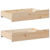 vidaXL Tiroirs sous le lit avec roulettes 2 pcs 80x55x17 cm pin massif