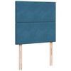 vidaXL Sommier &agrave; lattes de lit avec matelas bleu 90x190 cm velours