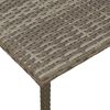 VidaXL Table basse de jardin rectangulaire gris 60x40x37 cm rotin