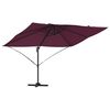 vidaXL Parasol Bordeaux 351 x 250 x 260 cm Polyester et Aluminium