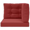 vidaXL Coussin de canap&eacute; d'ext&eacute;rieur 3 pcs Bordeaux Polyester