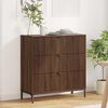 vidaXL Buffet Ch&ecirc;ne brun 79,5 x 33 x 82 cm Bois d'ing&eacute;nierie