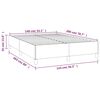 vidaXL Cadre de lit sans matelas bleu 140x200 cm tissu