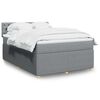 vidaXL Sommier &agrave; lattes de lit avec matelas Gris clair 140x200cm Tissu