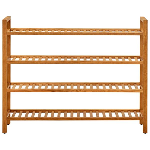 vidaXL &Eacute;tag&egrave;re &agrave; chaussures &agrave; 4 niveaux 100x27x80 cm Ch&ecirc;ne massif