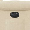 vidaXL Fauteuil inclinable &eacute;lectrique cr&egrave;me tissu