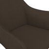 vidaXL Chaises pivotantes &agrave; manger lot de 6 marron fonc&eacute; tissu
