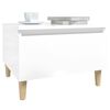 vidaXL Tables d'appoint 2pcs Blanc brillant 50x46x35cm Bois ing&eacute;nierie