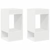 vidaXL Table d'appoint 2 pcs Blanc 30 x 30 x 56 cm Bois d'ing&eacute;nierie