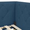 vidaXL Cadre de lit d'angle avec t&ecirc;te de lit Bleu 90 x 190 cm tissu