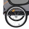 vidaXL Remorque de vélo pour animaux de compagnie orange et gris