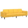 vidaXL Canap&eacute; Jaune clair 250 x 77 x 76 cm Tissu en velours c&ocirc;tel&eacute;