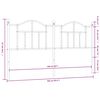 vidaXL T&ecirc;te de lit m&eacute;tal noir 160 cm
