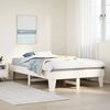 vidaXL Cadre de lit sans matelas blanc 135x190 cm bois de pin massif
