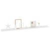 vidaXL &Eacute;tag&egrave;res murales 2 pcs Blanc brillant 115x9x3 cm