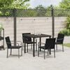 vidaXL Ensemble de salle &agrave; manger pour jardin 5 pcs Noir Poly rotin