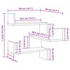 vidaXL &Eacute;tag&egrave;res d'angle murales 2 pcs vieux bois 40x40x49,5 cm