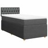 vidaXL Sommier &agrave; lattes de lit et matelas Gris fonc&eacute; 90x190 cm Tissu