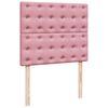 vidaXL Sommier &agrave; lattes de lit avec matelas Rose 120x200 cm Velours