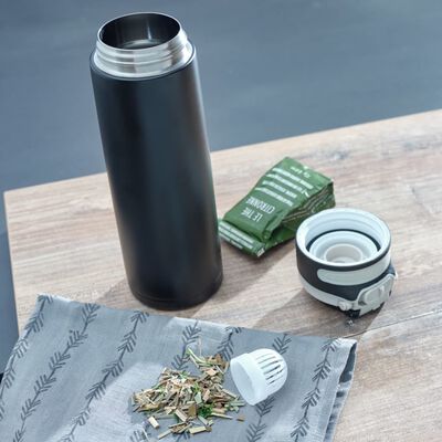 Leifheit Bouteille thermos Flip 600 ml Noir