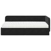 vidaXL Cadre de lit d'angle avec matelas Noir 100 x 200 cm Velours