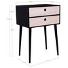 House Nordic Table de chevet Annelies Noir et naturel