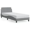 vidaXL Cadre de lit Dover gris clair 90x190 cm tissu
