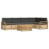 vidaXL Ensemble de canap&eacute;s d'ext&eacute;rieur 6 pc Blanc et anthracite