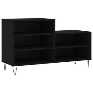 vidaXL Armoire &agrave; chaussures Noir 102x36x60 cm Bois d'ing&eacute;nierie
