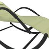 vidaXL Chaise longue &agrave; bascule cr&egrave;me acier et textil&egrave;ne