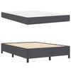 vidaXL Cadre de lit avec matelas Gris fonc&eacute; 140 x 190 cm tissu