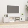 vidaXL Meubles TV 2 pcs Blanc 80x31,5x36 cm Bois d'ing&eacute;nierie