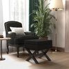 vidaXL Tabouret de rangement Noir 45x45x49 cm Velours