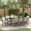 vidaXL Ensemble de salle &agrave; manger pour jardin 9 pcs Marron polyrotin