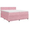 vidaXL Lit boxspring avec matelas Rose 200 x 200 cm Velours