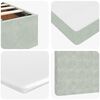 vidaXL Cadre de lit ottoman avec matelas gris clair 200x200 cm velours