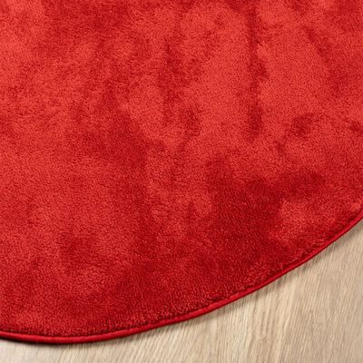 vidaXL Tapis OVIEDO à poils courts rouge Ø 120 cm