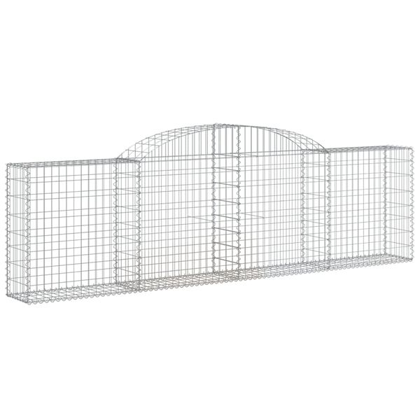 vidaXL Paniers &agrave; gabions arqu&eacute;s 30 pcs 300x30x80/100 cm fer galvanis&eacute;