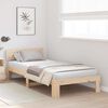 vidaXL Cadre de lit avec t&ecirc;te de lit Naturel 75 x 190 cm Pin massif