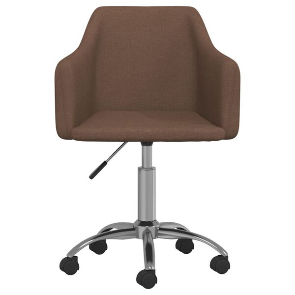 vidaXL Chaises pivotantes &agrave; manger lot de 6 marron tissu