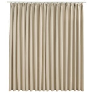 vidaXL Rideau occultant avec crochets Beige 290x245 cm
