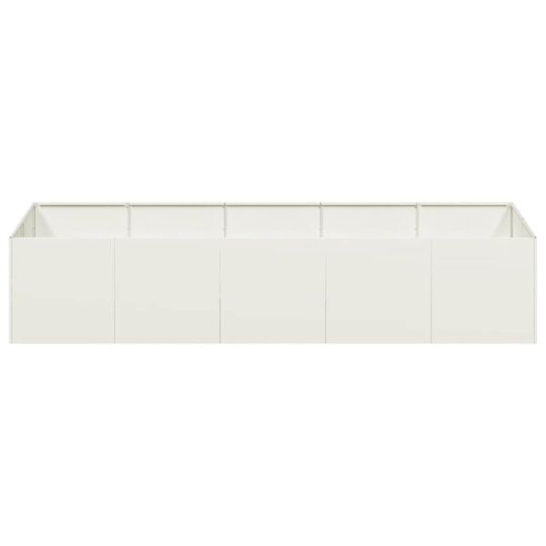 vidaXL Jardini&egrave;re blanc 200x80x40 cm acier