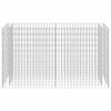 vidaXL Lit sur&eacute;lev&eacute; &agrave; gabion Acier galvanis&eacute; 180x50x100 cm
